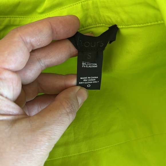 NWT Revolve H:ours Nadia Crop Blouse Acid Lime Green Sz S - Picture 11 of 12